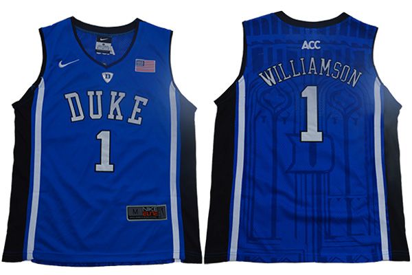 Youth Duke Blue Devils #1 Williamson Blue Elite Nike NBA NCAA Jerseys->ncaa teams->NCAA Jersey